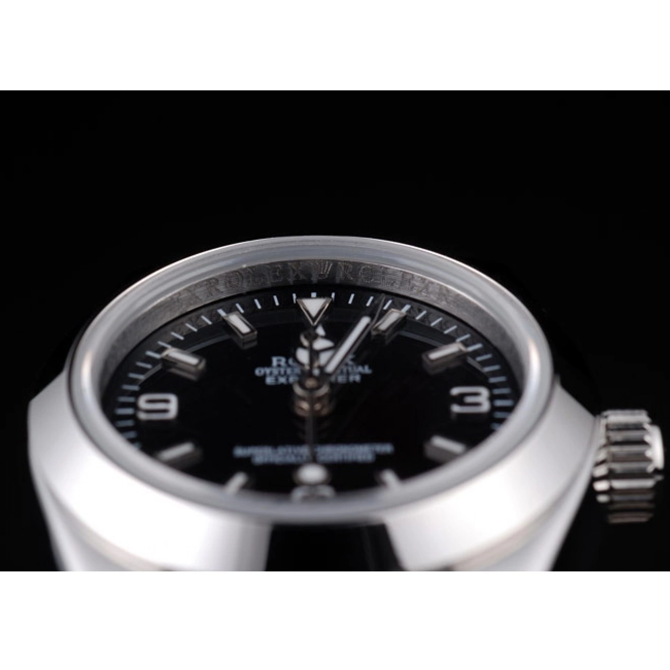 MiroTime 0715 Rolex Explorer Polished Stainless Steel Black Dial 98089